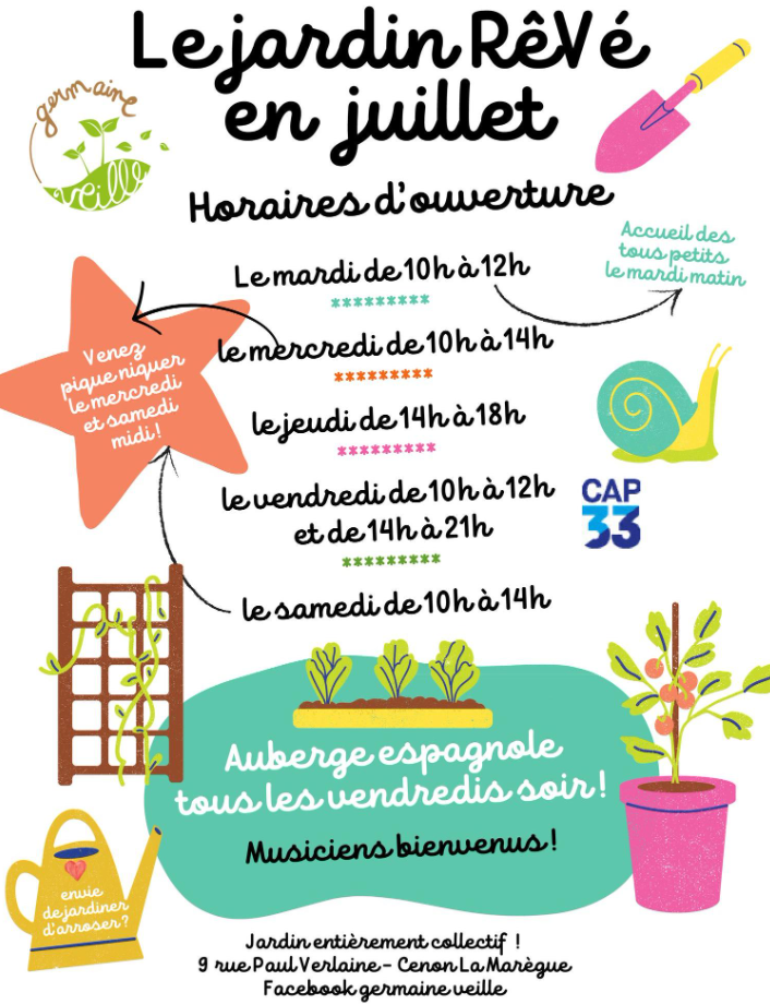 Programme Jardin RêVé - Juillet 2025