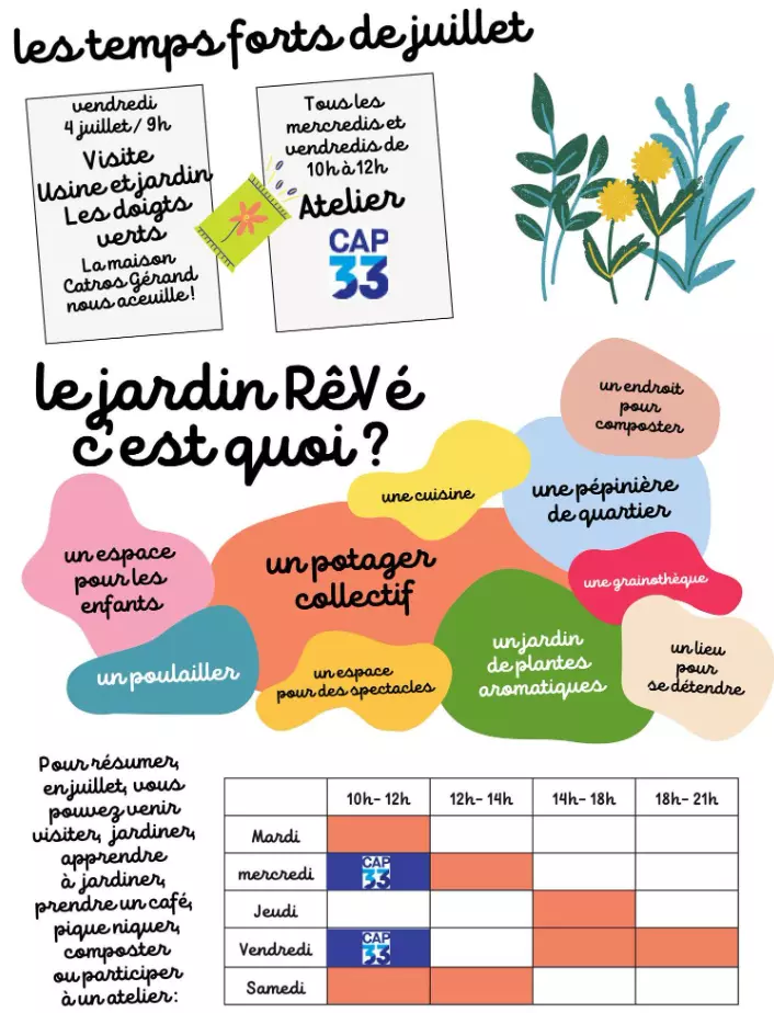 Programme Jardin RêVé - Juillet 2025
