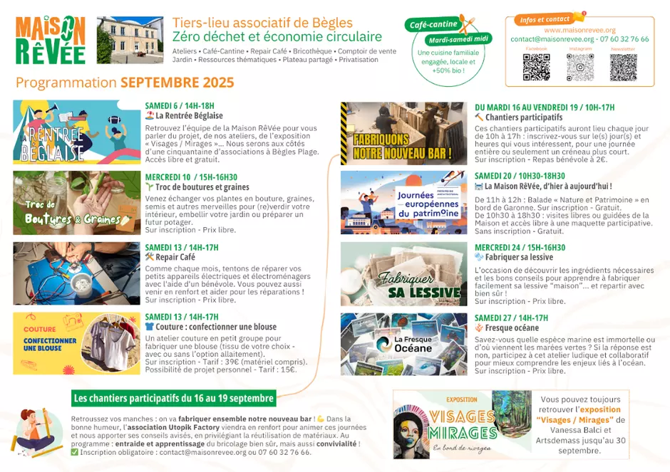 Programmation Maison RêVée - Septembre 2025