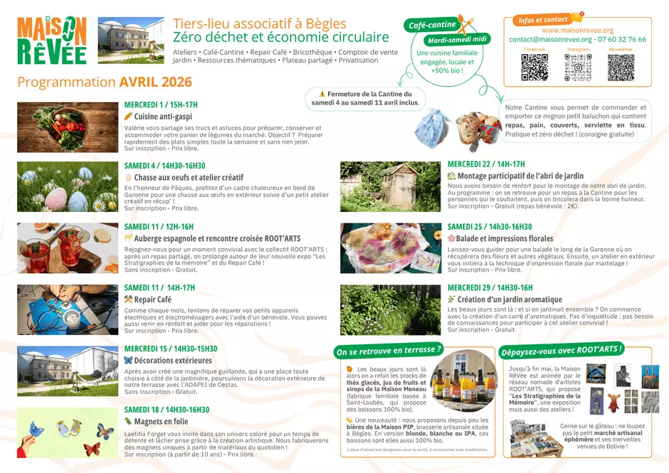 Programmation Maison RêVée - Avril 2026