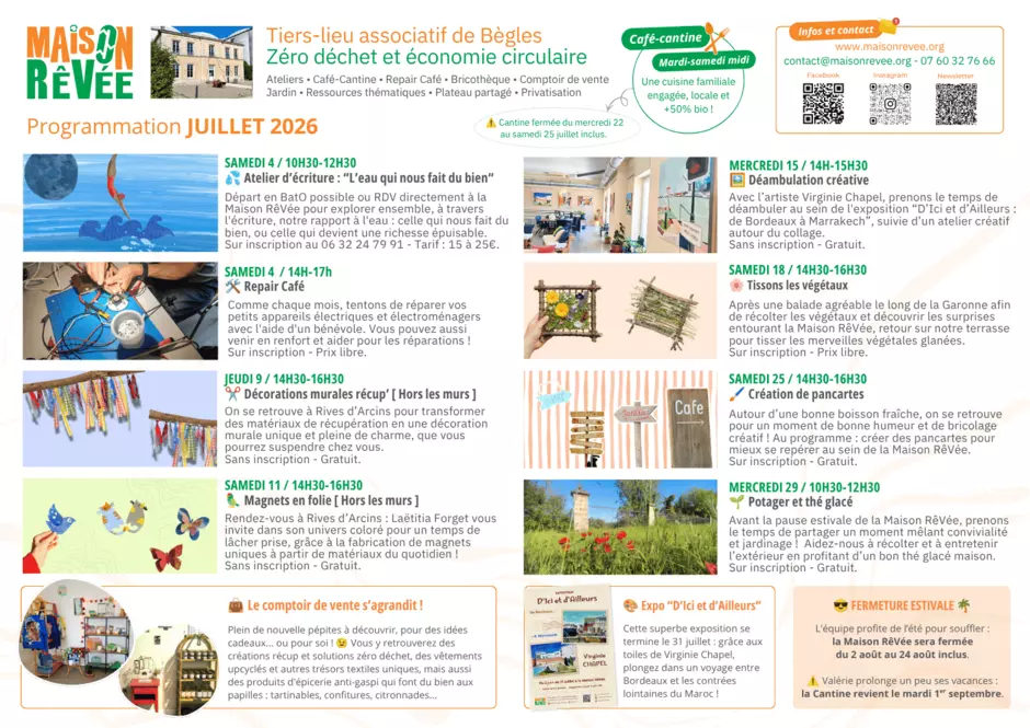 Programmation Maison RêVée - Juillet 2026